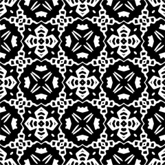 Vector pattern in ornamental style. Black and white color. Simple all over print block for apparel textile, ladies dress, fashion garment, digital wall paper.

