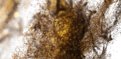 Shimmering gold particles burst, ideal for luxury, festive, and glamorous designs.