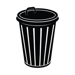 Modern wastebasket illustration offering efficient design for organized office cleanup and storage on white