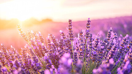 Enchanting Lavender Field at Sunrise