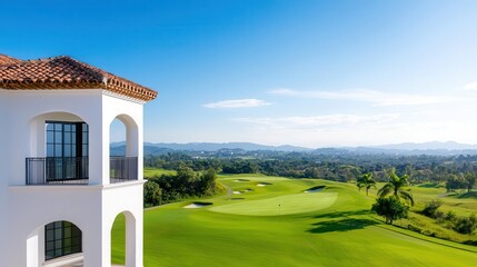 Grand estate with private golf course and sprawling landscapes, elite luxury