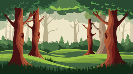 Fototapeta premium vector illustration of a forest