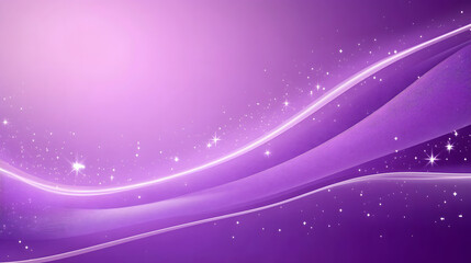 Obraz premium Purple background with smooth lines and glowing stars 