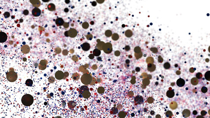 Abstract Background with Colorful Bubbles and Particles