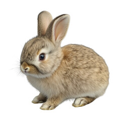 Rabbit Isolated On Transparent Background, perfect for animal themed designs, pet projects, Easter related visual content