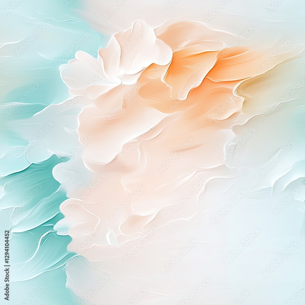 Poster this artwork features a harmonious blend of soft pastel colors with gentle brush strokes, perfect fo