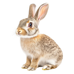 Rabbit Isolated On Transparent Background, perfect for animal themed designs, pet projects, Easter related visual content