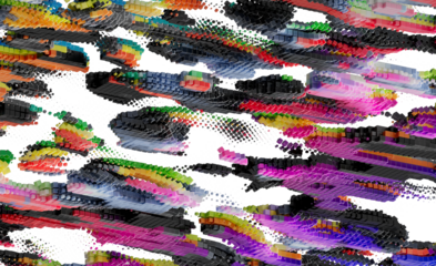 Abstract Colorful Block Pixel Art Background