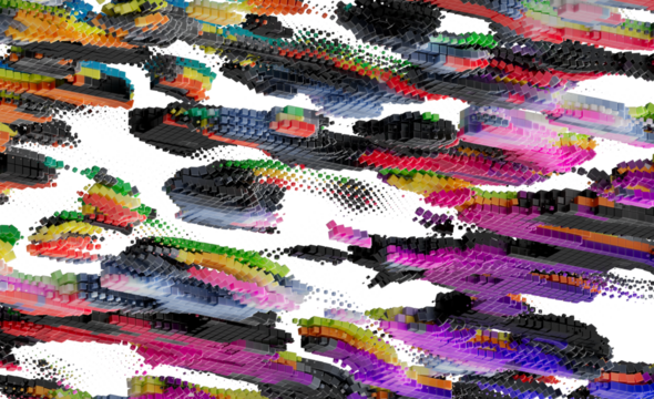 Abstract Colorful Block Pixel Art Background