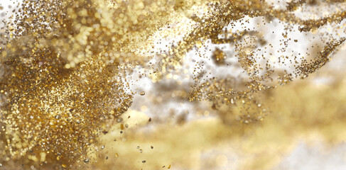 Golden Glitter Explosion - Festive Background