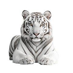Obraz premium A powerful and majestic tiger isolated on a transparent background, perfect for wildlife designs, animal themed projects, and nature illustrations 