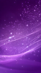 Purple background with smooth lines and glowing stars
