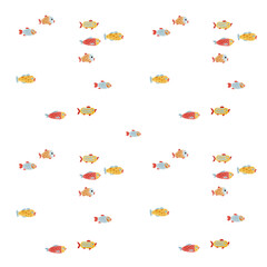 Cute hand drawn fish pattern 