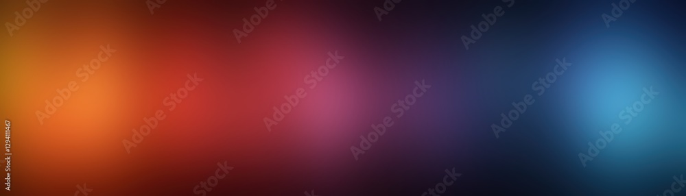 Poster a vibrant gradient featuring blurred colors transitioning from orange to blue, creating an abstract 