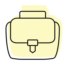 Portfolio Bag color shadow thinline icon, vector, pixel perfect, illustrator file 
