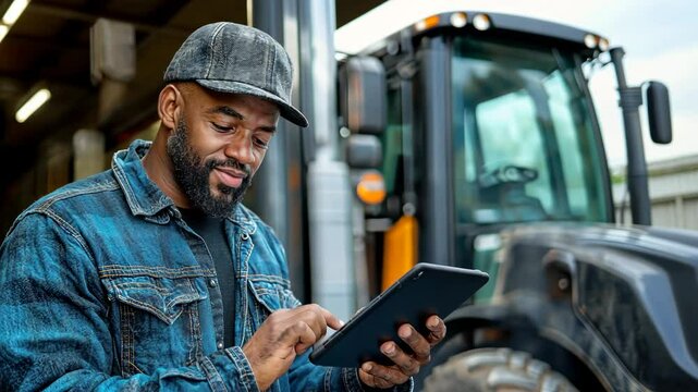 Modern Farming: A Black Farmer Using Tablet Technology
