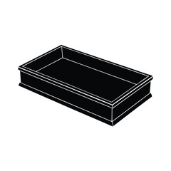 Stylish desk tray vector image offering clear organization for small office items on white