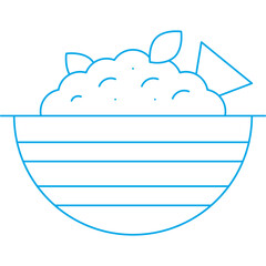 Coleslaw icon single vector illustration
