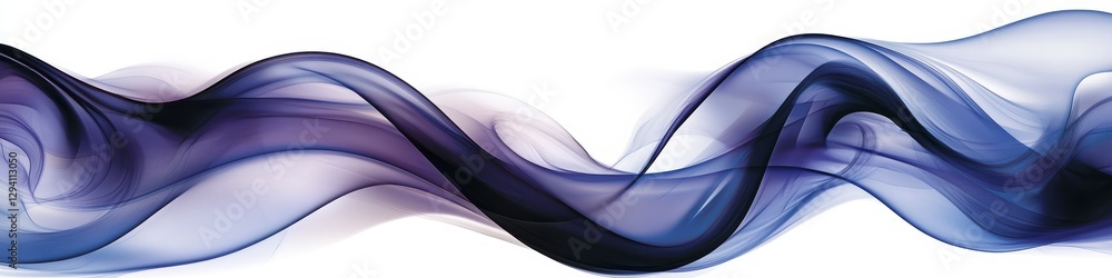 Poster abstract flowing blue wave lines. dynamic smooth wavy curves. modern elegant background design.