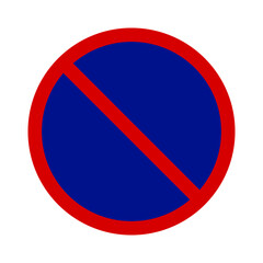 Don't Park Icon design, No Parking Traffic sign Clip art, Pictogram, Isolated Road and Transportation graphic elements design in Flat style (Editable)