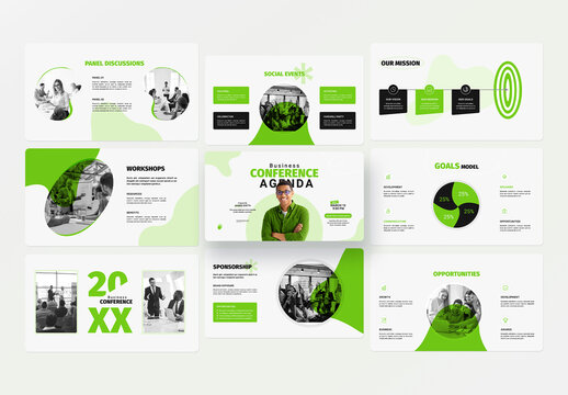 Business Conference Agenda Presentation Layout