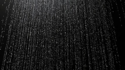 Heavy rain drop in rainy season effect on black screen. 3d rendering , isolated on white background,  , copy space for text,