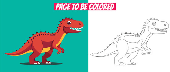 Black and white coloring book illustration of a cute T-Rex roaring, featuring a wild Jurassic dinosaur in a fun doodle style. Perfect for kids’ coloring pages, educational activities, and comic-style 