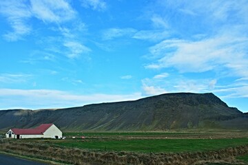 Iceland-view of farm in Hjardarbol near  town Selfoss