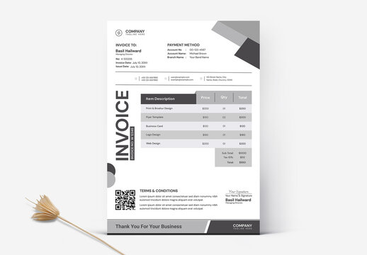 Creative Minimal Invoice Template