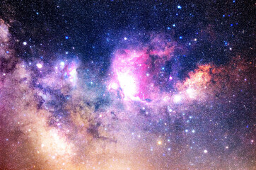 Milky Way colorful starry skies