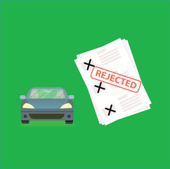 Loan for car rejected,denied