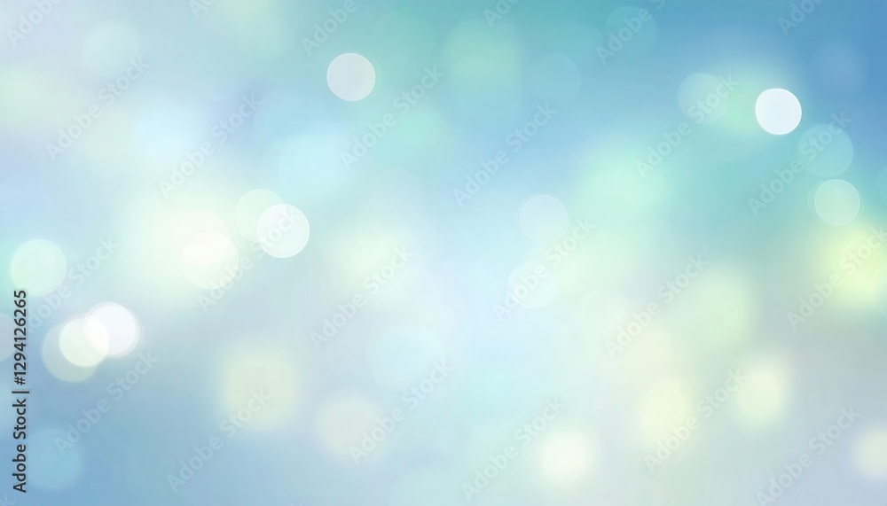 Poster soft blue bokeh background with blurred circles, ideal for abstract design, website background, or a