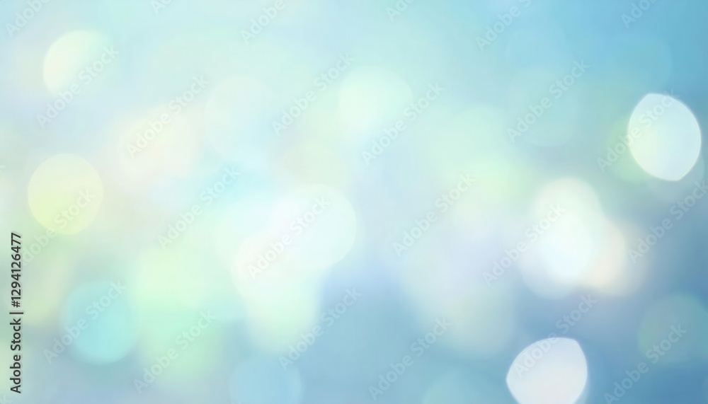 Poster soft blue bokeh background with blurred circles, ideal for abstract design, website background, or a