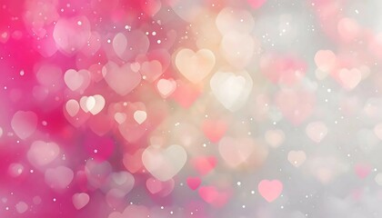 Obraz premium Dreamy Abstract Background With Soft Blurred Heart Shapes