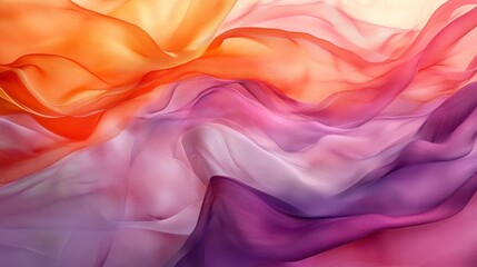 Obraz premium Abstract Flowing Fabric in Warm and Cool Tones