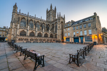 Naklejka premium Bath Abbey in City of Bath, Somerset. UK