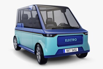 Illustration 3D Generic Compact City Car with Eco-Friendly Electric Hybrid Design 