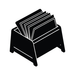 Modern rolodex illustration offering simple design for efficient office networking and information storage