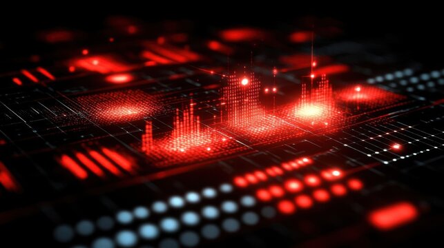 Digital Data Visualization: Red Network