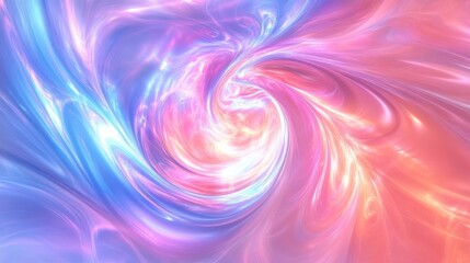 Fototapeta premium Abstract Swirling Nebula with Pink, Blue and Orange Hues
