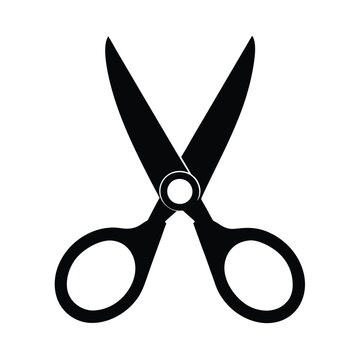 Sharp scissors vector image depicting clear cutting tool for efficient office crafting and design tasks