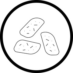 Biscotto icon single vector illustration