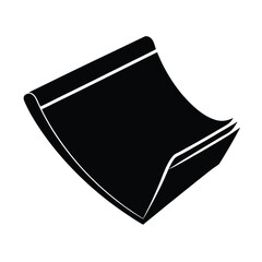 Unique sticky note pad with curl vector design highlighting creative office messaging and reminders