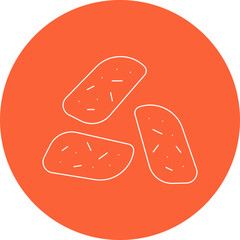 Biscotto icon single vector illustration