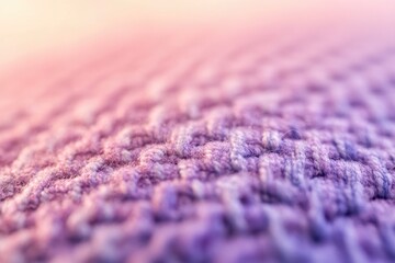 Fototapeta premium Close-up of soft, purple knitted fabric with a textured surface and subtle color variations.