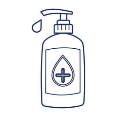  Antiseptic Hand sanitizer liquid hand wash iconic line art vector design