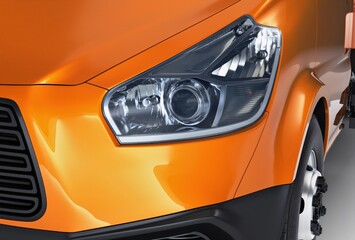 Illustration 3D Generic Light Truck Tank with Modern Liquid Transport and Cargo Design