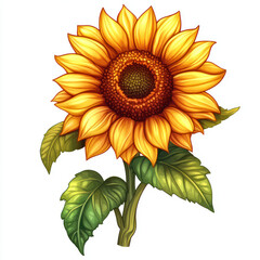 Fototapeta premium sunflower isolated on white