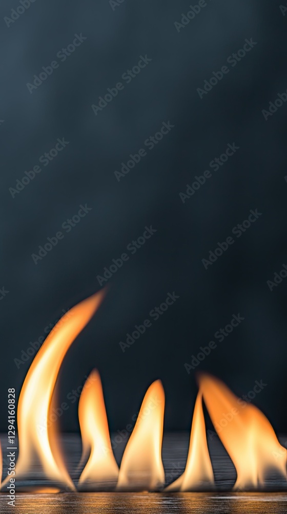 Poster the flames elegantly swirl and leap against the dark backdrop, creating a mesmerizing and enchanting