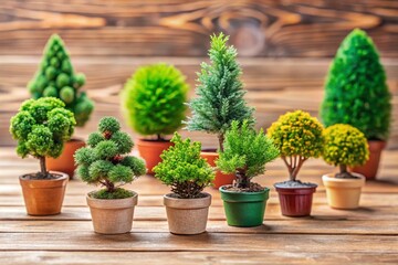 Miniature Bonsai Trees, Tiny Plants, Small Evergreen Trees, Cute Potted Plants, Tabletop Garden Decor